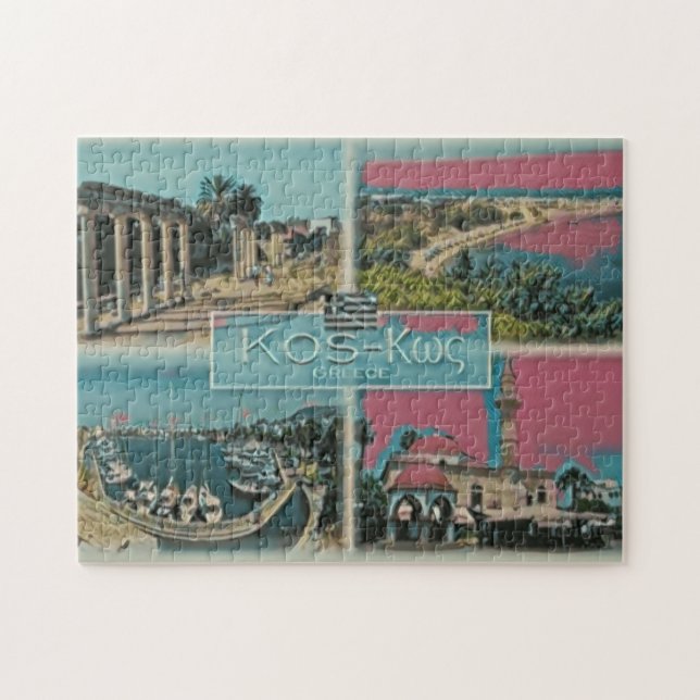 Quebra-cabeça Kos - Grécia - Mosaico - (Horizontal)