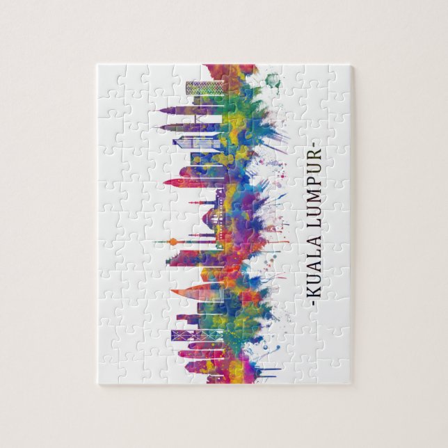 Quebra-cabeça Kuala Lumpur Malásia Skyline (Vertical)