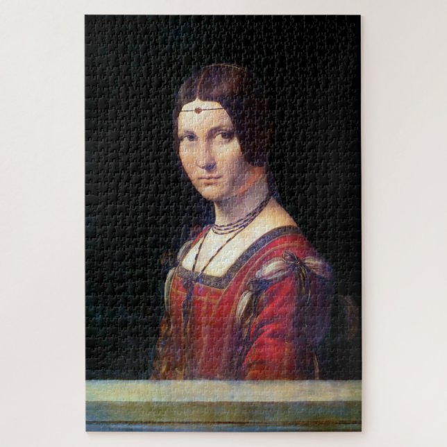 Quebra-cabeça La Belle Ferronniere, Leonardo da Vinci (Vertical)