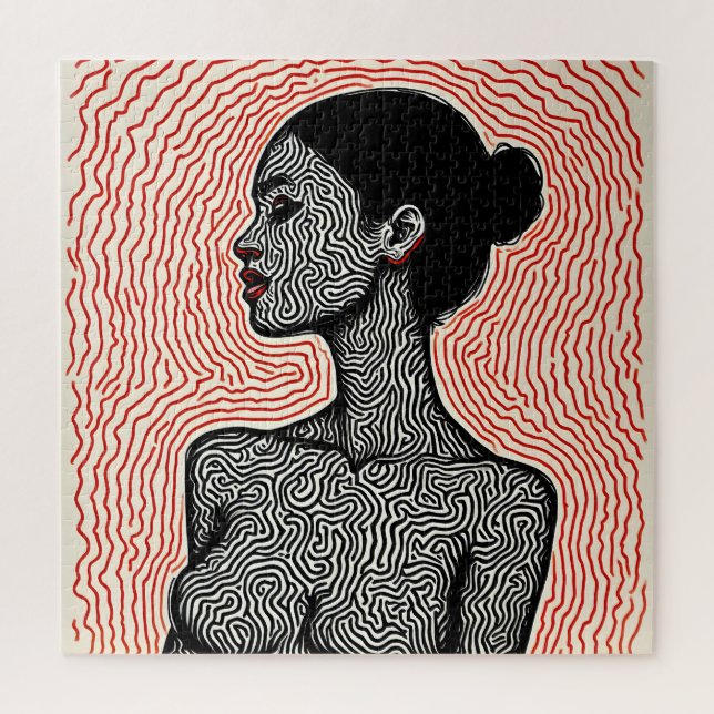 Quebra-cabeça Labirinto de Seu Despertar – Um Retrato Minimalist (Vertical)