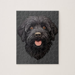 Quebra-cabeça Labradoodle Black Dog