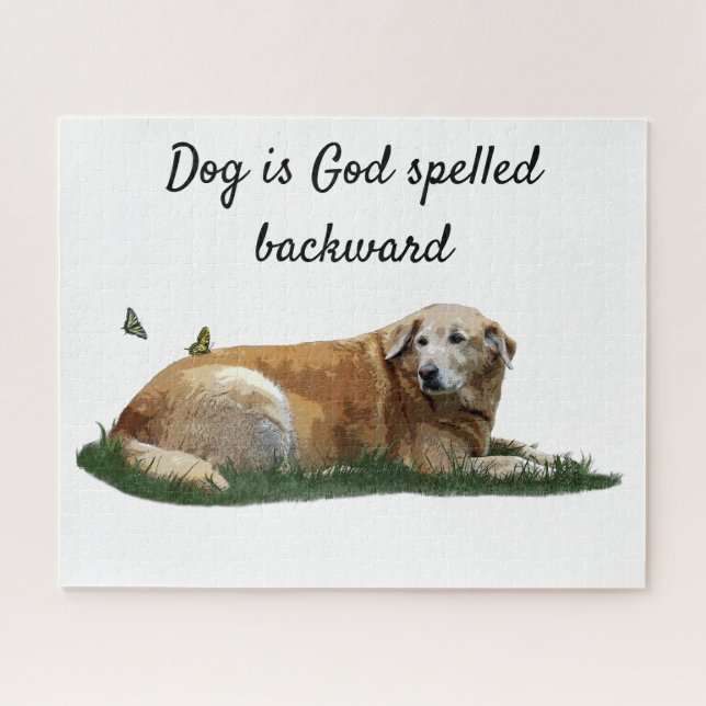 Quebra-cabeça Labrador Amarelo Mistura de Cachorro Cachorro Queb (Horizontal)