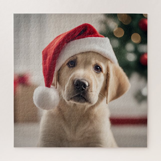 Quebra-cabeça Labrador Retriever Christmas (Vertical)