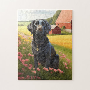 Quebra-cabeça Labrador Retriever Preto