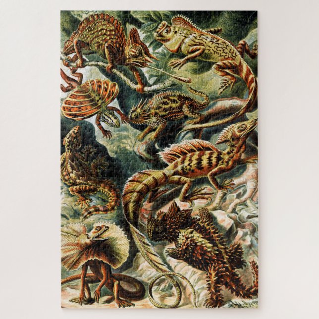 Quebra-cabeça Lacertilia Lizards por Ernst Haeckel (Vertical)