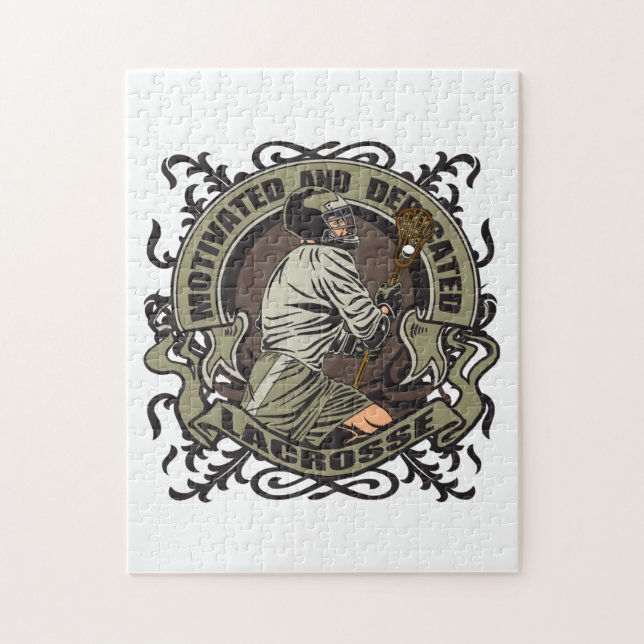 Quebra-cabeça Lacrosse motivado (Vertical)