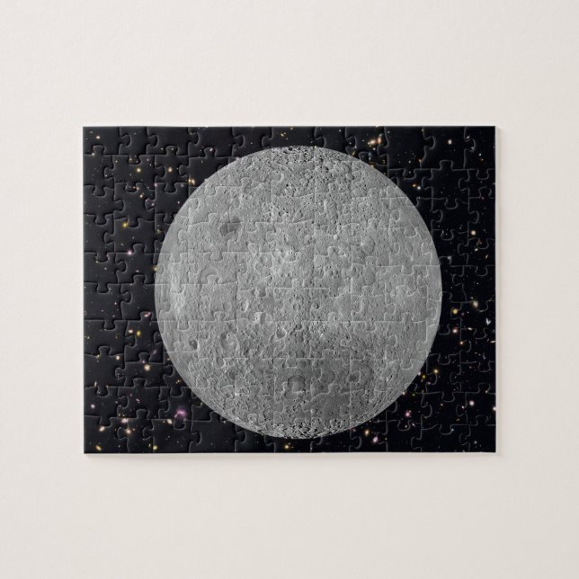 Quebra-cabeça Lado escuro ou extremo do céu estrelado da Lua (Horizontal)