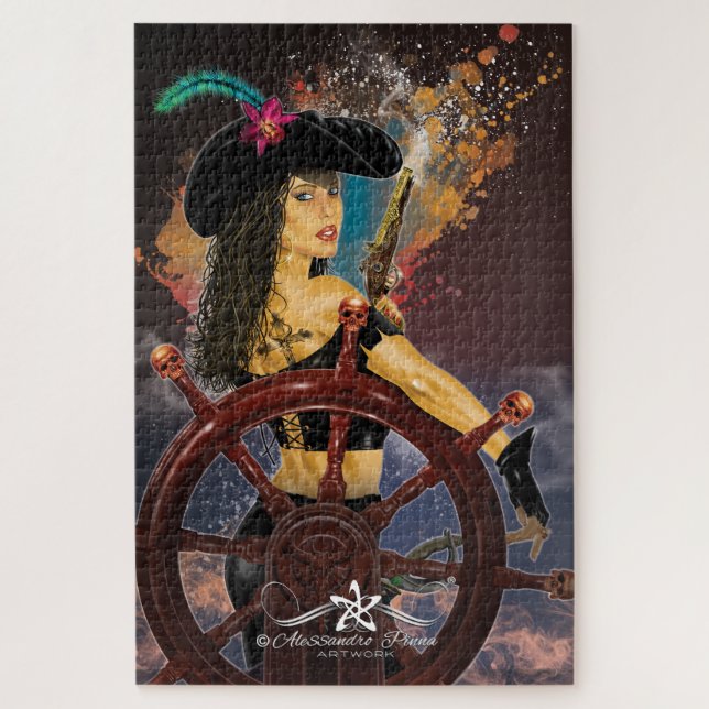 Quebra-cabeça Lady Black Corsair (Vertical)