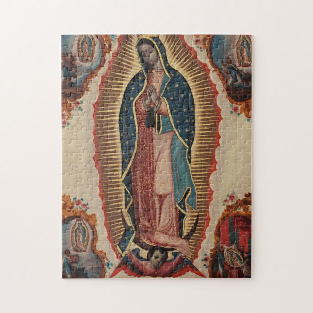 Quebra-cabeça Lady de Guadalupe, 1780, por Sebastian Zalcedo (Vertical)