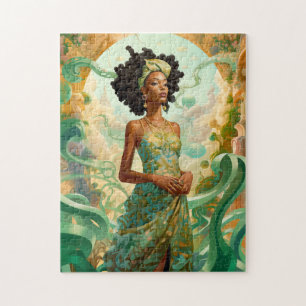 Quebra-cabeça Lady In Surreal World African American Art