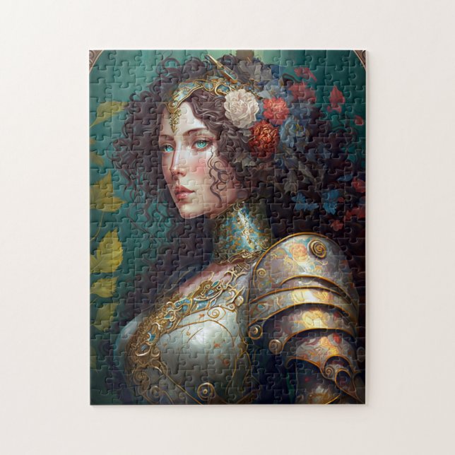 Quebra-cabeça Lady Knight Warrior Armor Fantasy Art (Vertical)