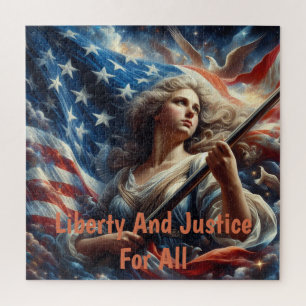 Quebra-cabeça Lady Of Liberty - Arte Patriotismo