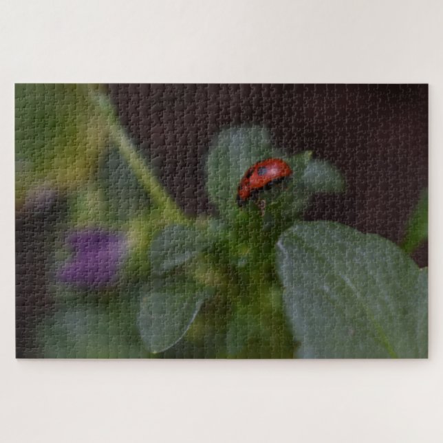 Quebra-cabeça Ladybug em Flores (Horizontal)