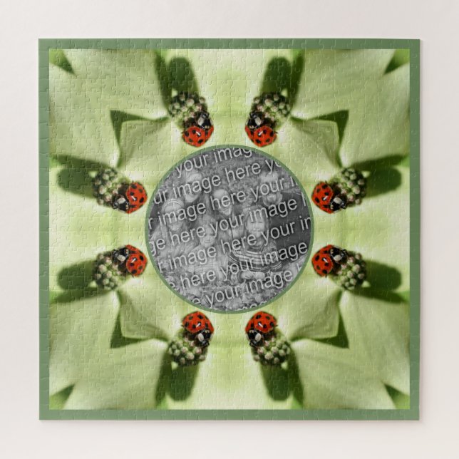 Quebra-cabeça Ladybug Na Dogwood Nature Adicione Sua Foto (Vertical)
