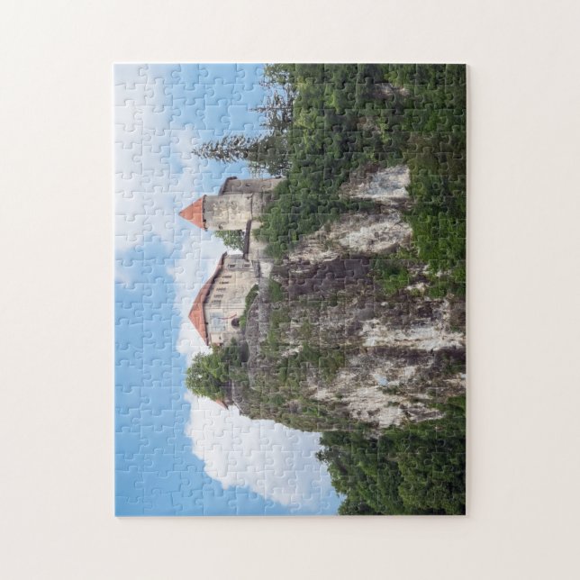 Quebra-cabeça Lago Bled Castle, Bled, Eslovênia (Vertical)