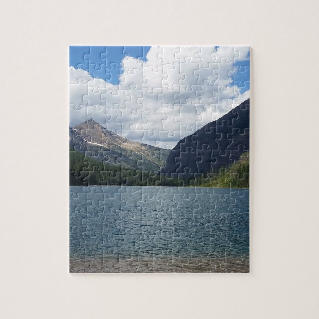 Quebra-cabeça Lago Bowman - Glacier National Park Montana (Vertical)