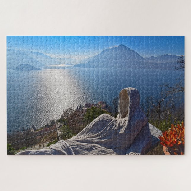 Quebra-cabeça Lago Como - Vezio Ghosts - Itália - 20x30 - 1014 p (Horizontal)