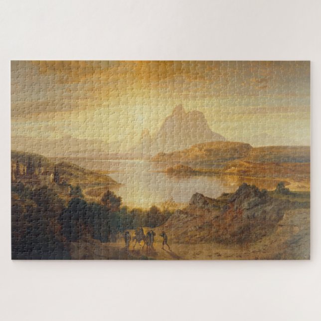 Quebra-cabeça Lago de Lugano - Albert Zimmermann (Horizontal)