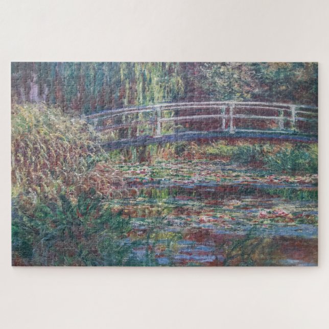 Quebra-cabeça Lago de Nenúfares de Claude Monet, Sinfonia em Ros (Horizontal)