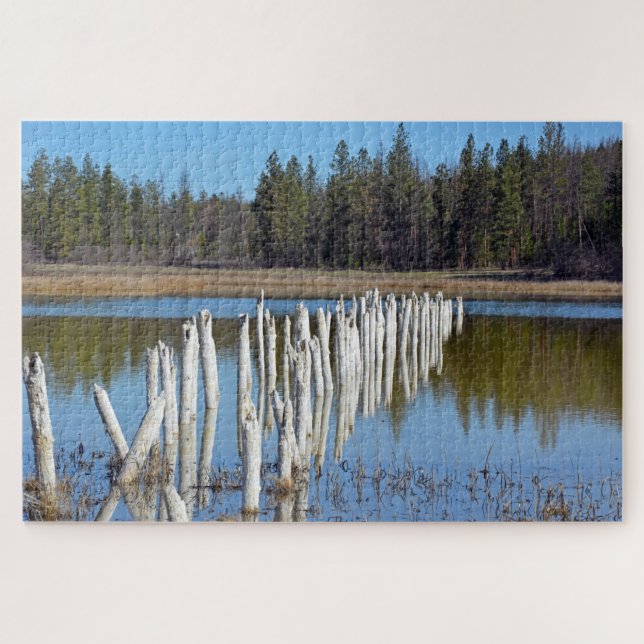 Quebra-cabeça Lago em floresta (Horizontal)