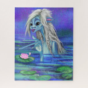 Quebra-cabeça Lago Fairy ama Lírios de Água - Fantasia - Pintura
