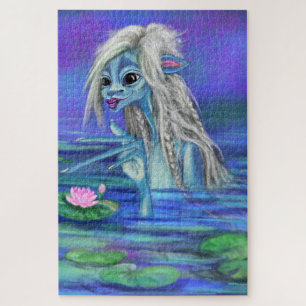 Quebra-cabeça Lago Fairy ama Lírios de Água - Pintura Fantást