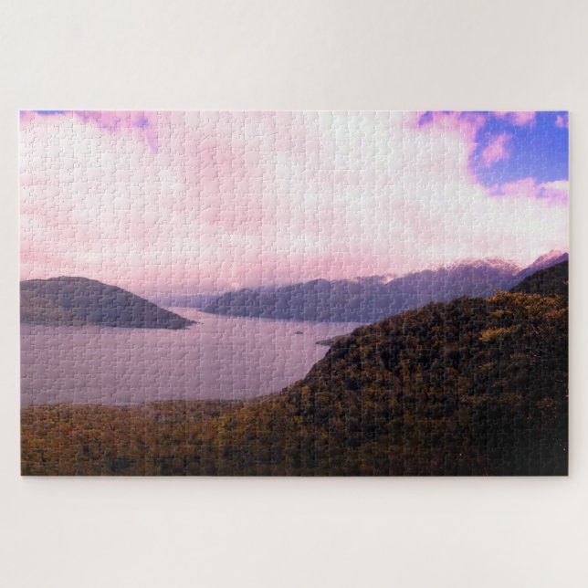 Quebra-cabeça Lago Hauroko Panorama & Nova Zelândia /PARTE 2 (Horizontal)