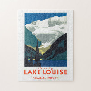 Quebra-cabeça Lago Louise Canadian Rockies - Viagens vintage