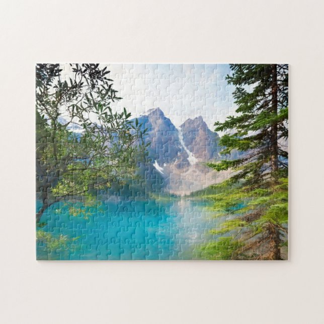 Quebra-cabeça Lago moraine e o vale de dez picos (Horizontal)