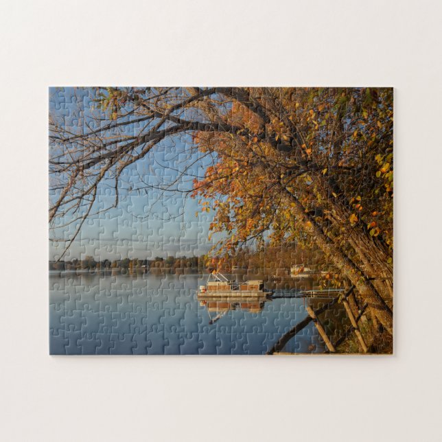 Quebra-cabeça Lago Rice Minnesota. (Horizontal)
