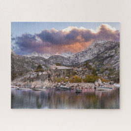 Quebra-cabeça Lago Sabrina Dusk com Barcos, Foto de Belas Artes