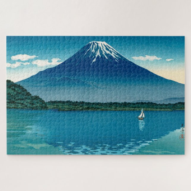 Quebra-cabeça Lago Shoji por Tsuchiya Koitsu (Horizontal)