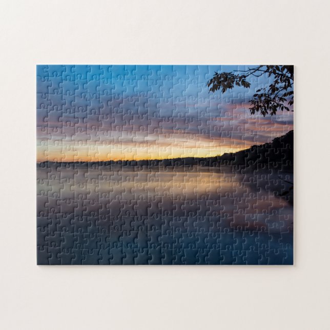 Quebra-cabeça Lago Springfield Autumn Sunrise (Horizontal)