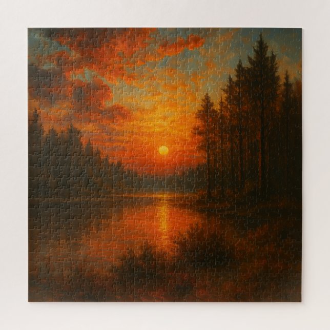 Quebra-cabeça Lago Sunset (Vertical)