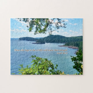 Quebra-cabeça Lago Superior com Escritura