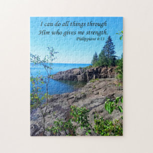Quebra-cabeça Lago Superior com Philippians 4:13