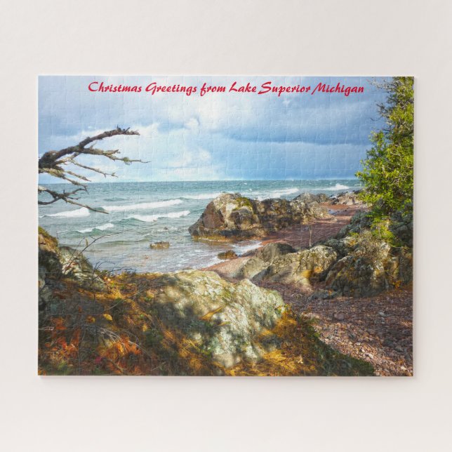 Quebra-cabeça Lago Superior Michigan. (Horizontal)