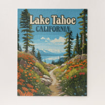 Lago Tahoe California Nevada Retro Viagem