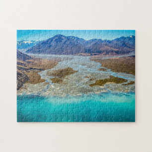 Quebra-cabeça Lago Tekapo e Alpes do Sul, Nova Zelândia