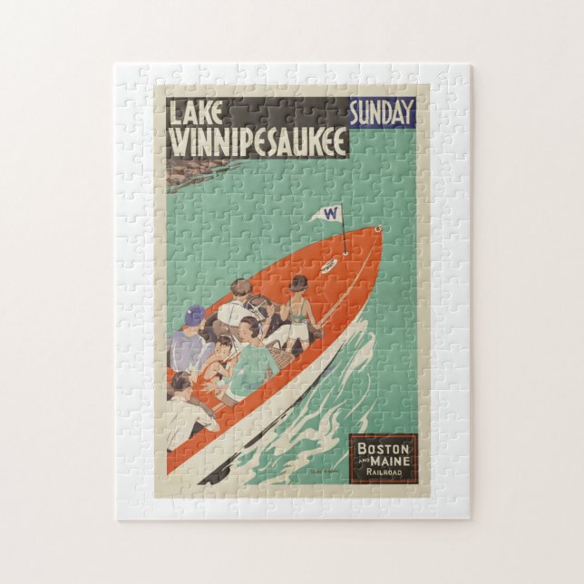 Quebra-cabeça Lago Winnipesaukee New Hampshire Viagem (Vertical)