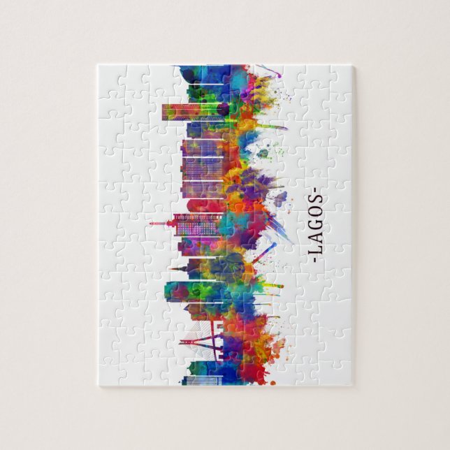 Quebra-cabeça Lagos Nigéria Skyline (Vertical)