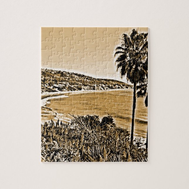 Quebra-cabeça laguna Beach vintage (Vertical)