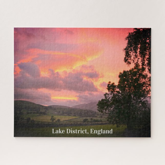 Quebra-cabeça Lake District England Sunset (Horizontal)