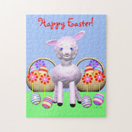 Quebra-cabeça Lamas de Páscoa e ovos