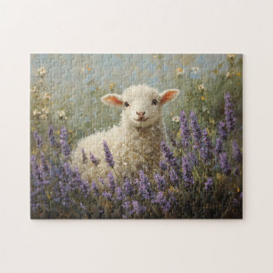 Quebra-cabeça Lamb e pintura de Lavanda