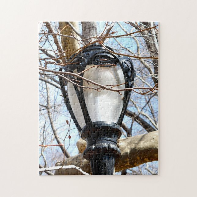 Quebra-cabeça Lamp Posta Parque Central de Nova Iorque (Vertical)