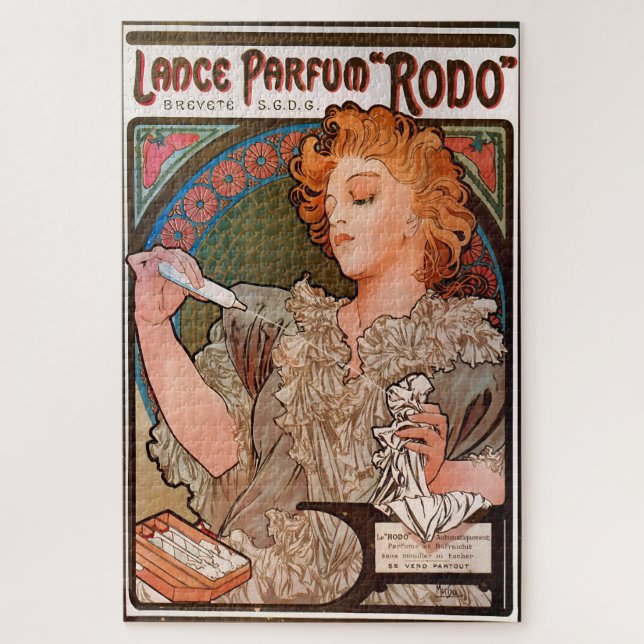 Quebra-cabeça Lance parfum Rodo por Alphonse Mucha (Vertical)
