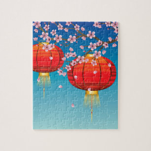 Quebra-cabeça Lanterna chinesa com ramo 2 de Sakura