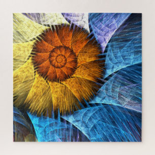 Quebra-cabeça Laranja Amarelo Amarelo Abstrato