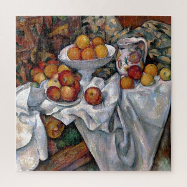 Quebra-cabeça Laranjas da Vida Estática - Paul Cezanne Pintura (Vertical)